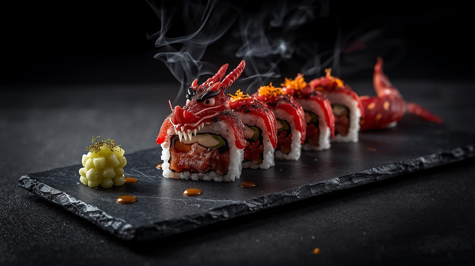 Devil Dragon Sushi Roll create image